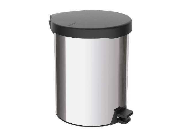 Caneca de reciclaje plástica blanca papelera con pedal 12 Lts